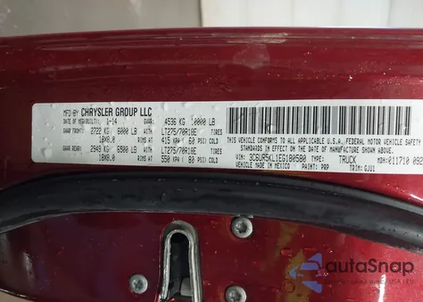 2014 Ram 2500 Laramie from USA, damaged, VIN 3C6UR5KL1EG180580